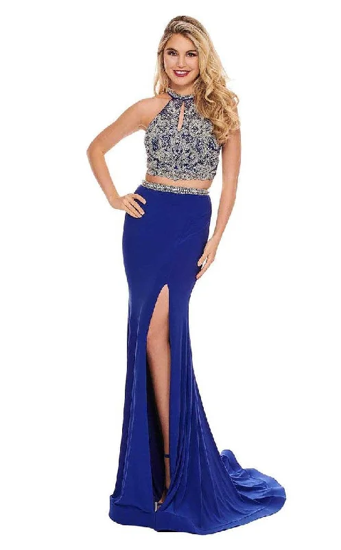 Rachel Allan Prom Long Halter Mermaid Fit Gown 6641