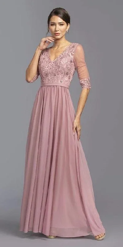 Long Mother of the Bride Formal Dress