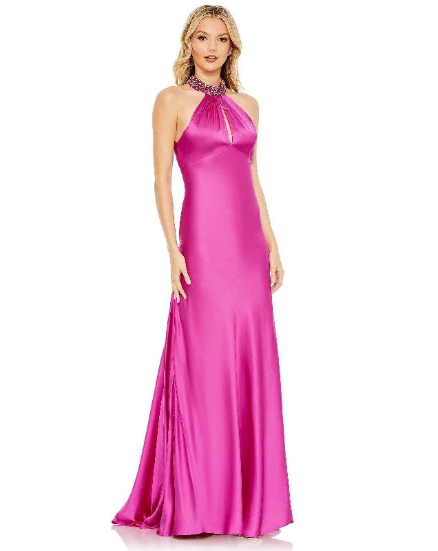 Mac Duggal 70252 Prom Long Beaded Halter Formal Gown Sale