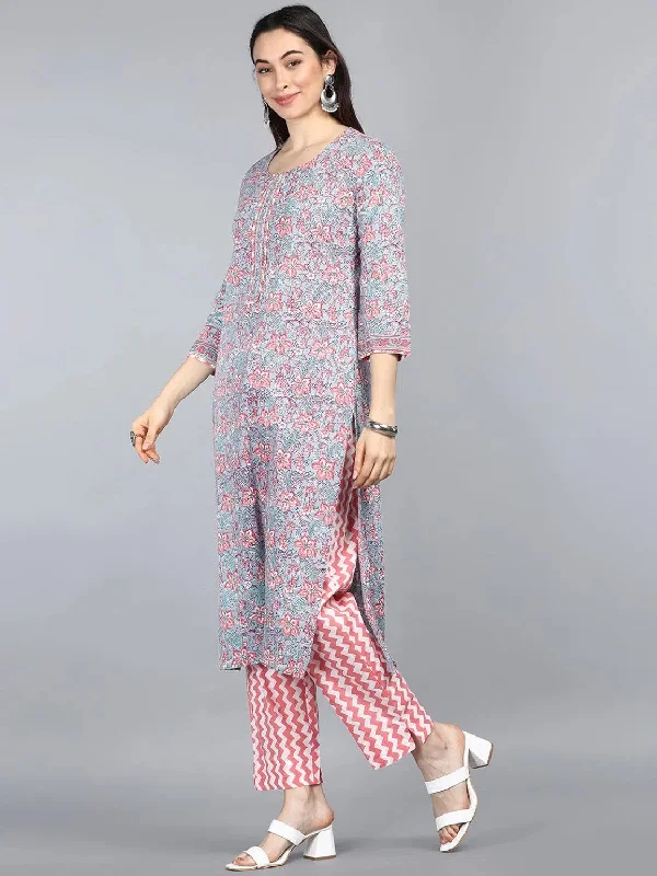 Ahika Poly Chiffon Printed Kurta Trousers Dupatta