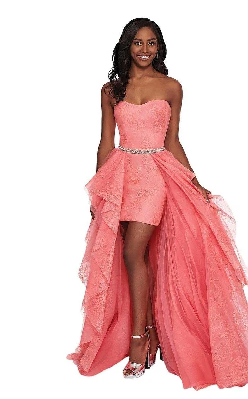 Rachel Allan Prom Strapless High Low Dress 6406