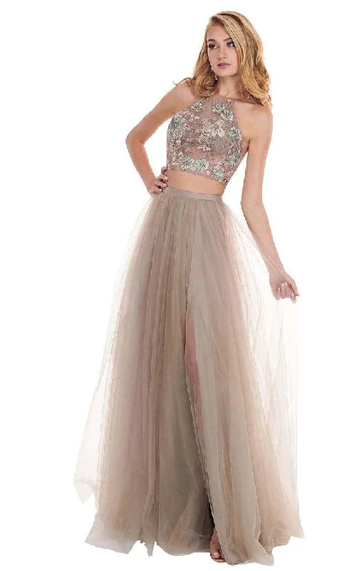 Rachel Allan Prom Halter Long Prom Dress 6596