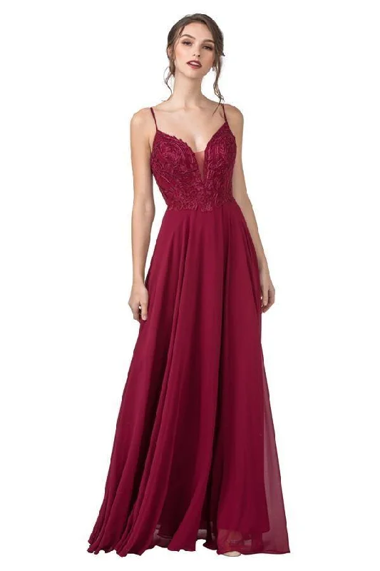 Long Formal Spaghetti Straps Evening Prom Dress