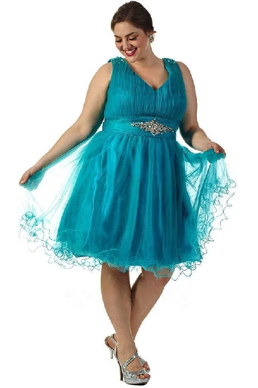 Sydneys Closet Short Plus Size Prom Dress