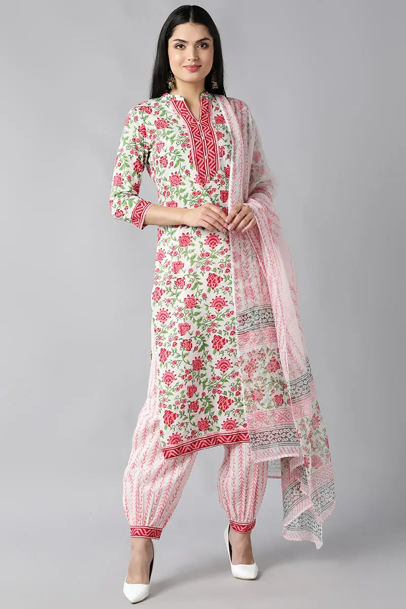 Ahika Women Cotton Floral Printed Kurta Salwar