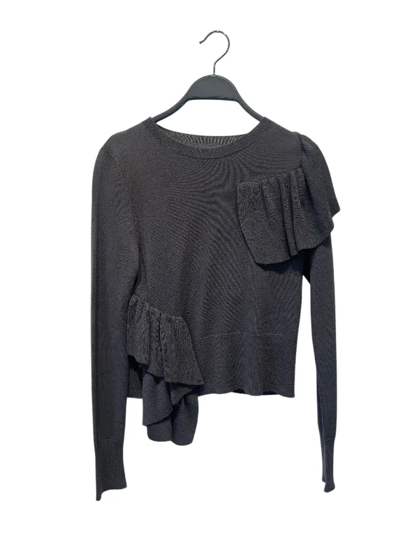 MM6/Sweater/XS/Rayon/GRY/ruffle shoulder