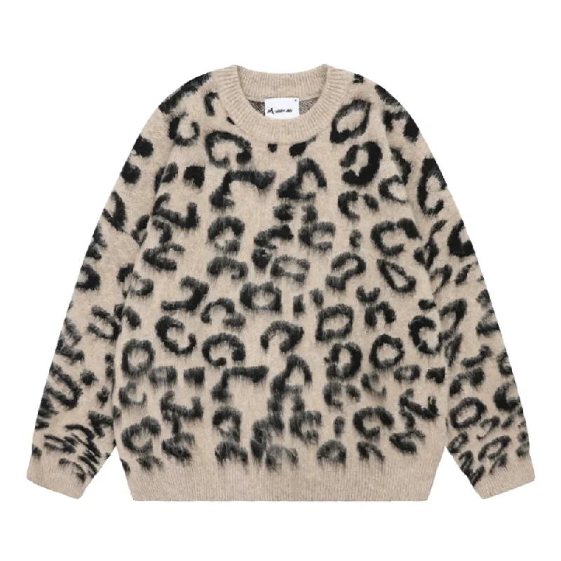 Leopard Print Mohair Sweater