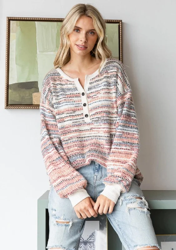 Multi-Color Knit Sweater - Made in USA