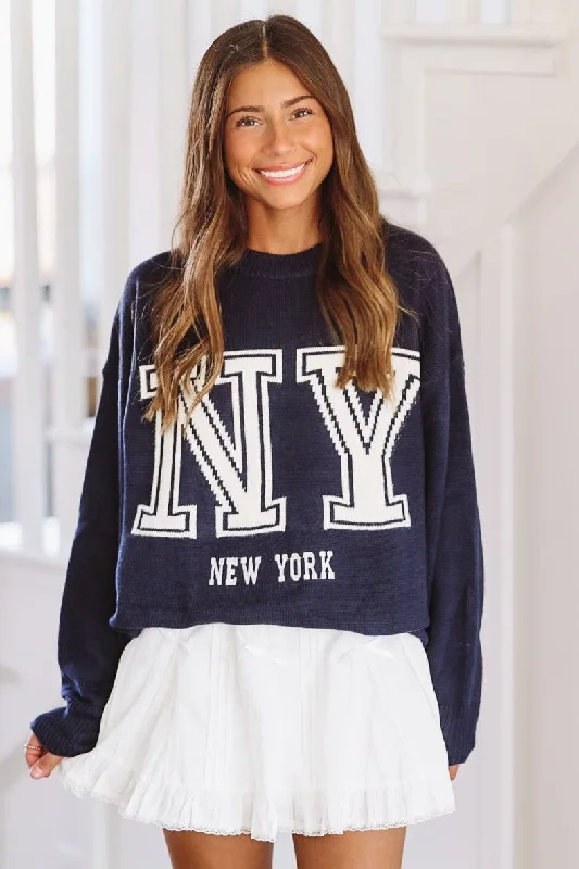 NY Bound Sweater - Navy