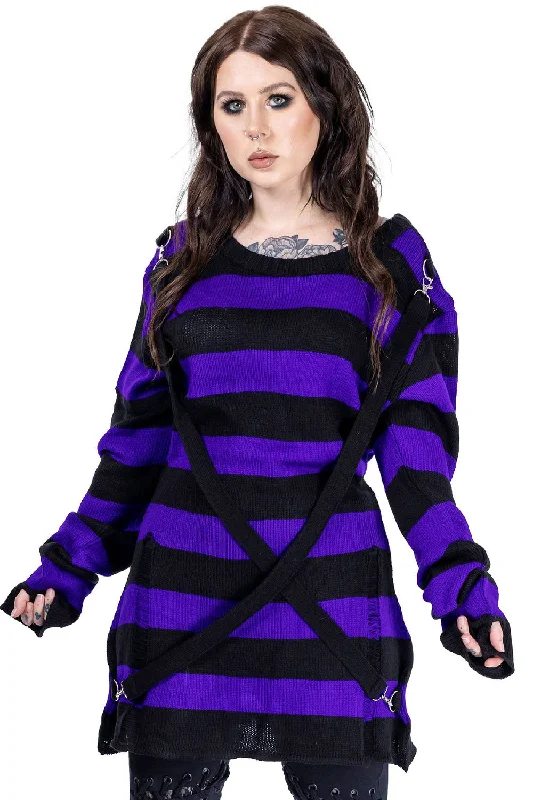 Oriana Jumper Sweater [Black/Purple]