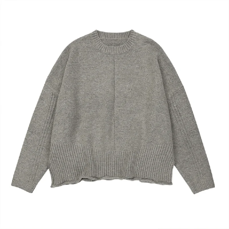 Simple Solid Color Knitted Sweater