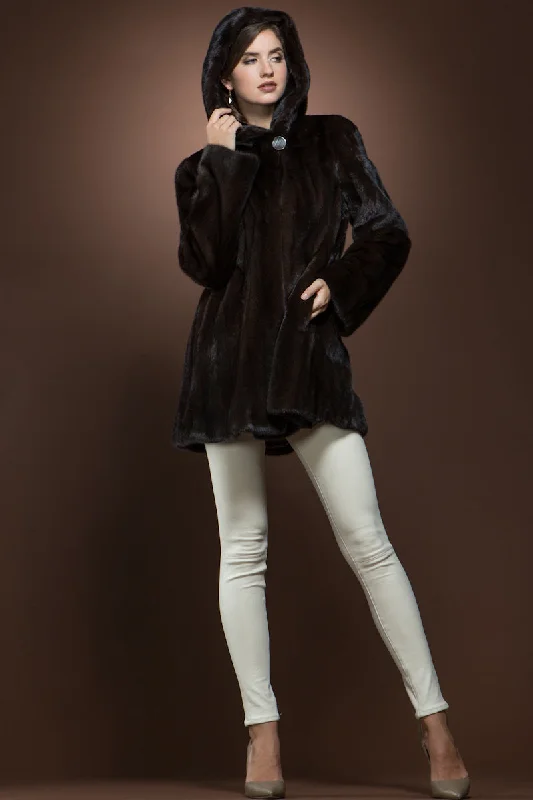 Natural Mink Shaped Fur Jacket