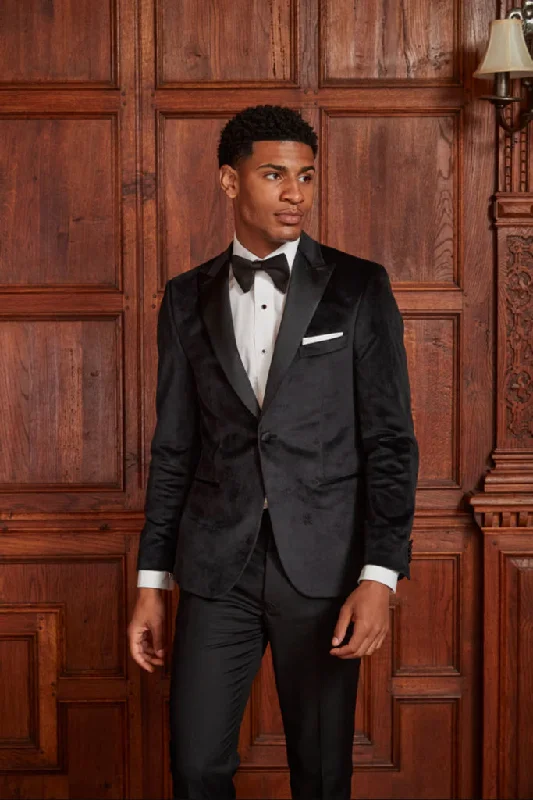 "Carlton" Black Velvet Jacket (Separates)