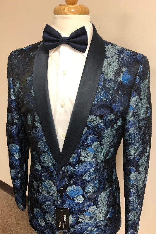 "Stefano" Blue Tuxedo Jacket (Separates)