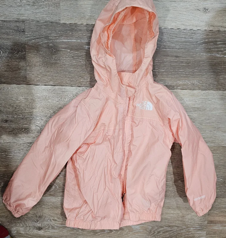 North face Never worn Pink windbreaker with fleece lining 18-24 Months