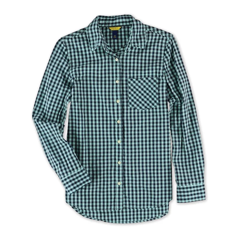 Aeropostale Womens Checkered Button Up Shirt