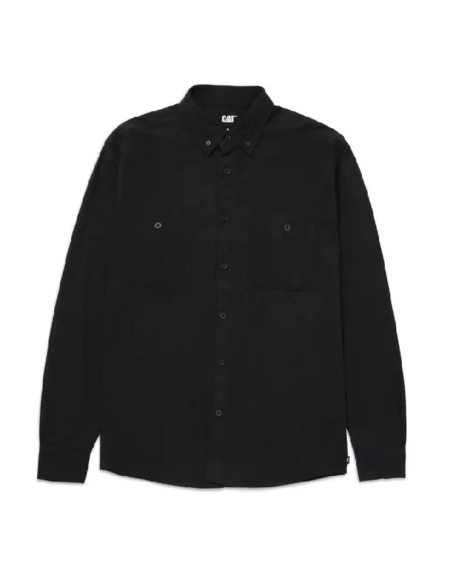 Men's Classic Oxford Long Sleeve Work Shirt - Black