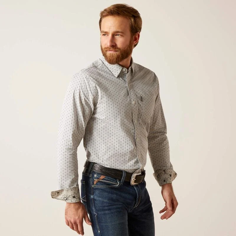 Maddox Stretch Modern Fit Shirt - Grey