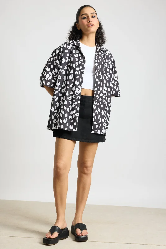 Cow Print Women's Resort Shirt