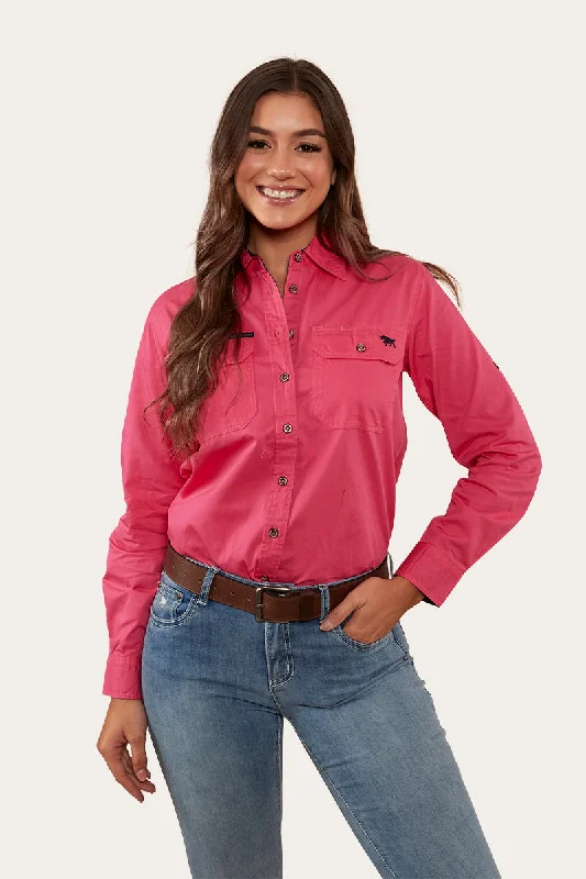 Pentecost River Womens Full Button Work Shirt - Melon