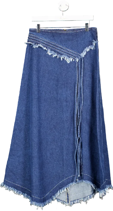 Lioness Blue Denim Maxi Skirt XS