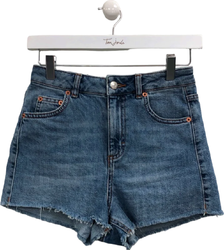 Topshop Blue Mom Denim Shorts UK 6