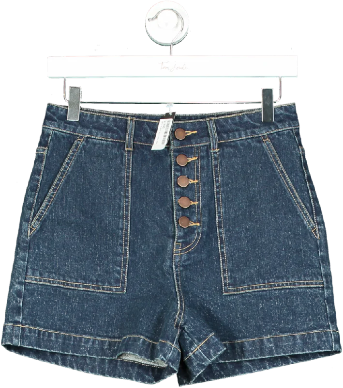 WYSE LONDON Blue Denim Shorts UK 8