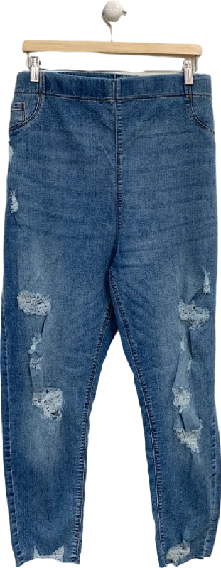 Yours Blue Distressed Denim Jeans UK 26