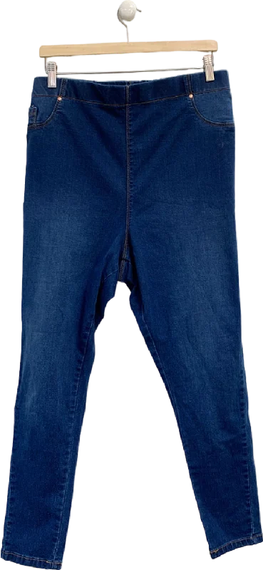 Yours Blue Stretch Denim Jeggings UK 26