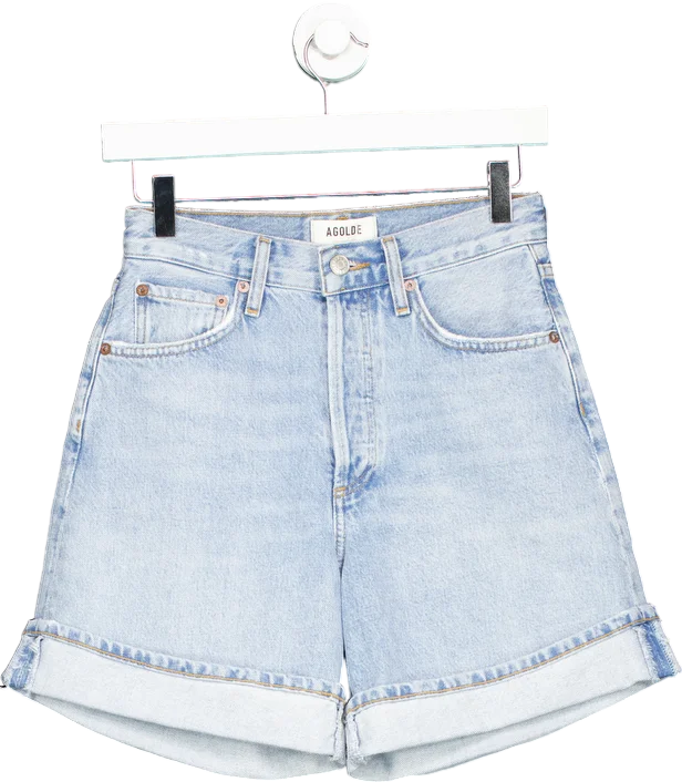 Agolde Light Blue Denim Shorts UK 28