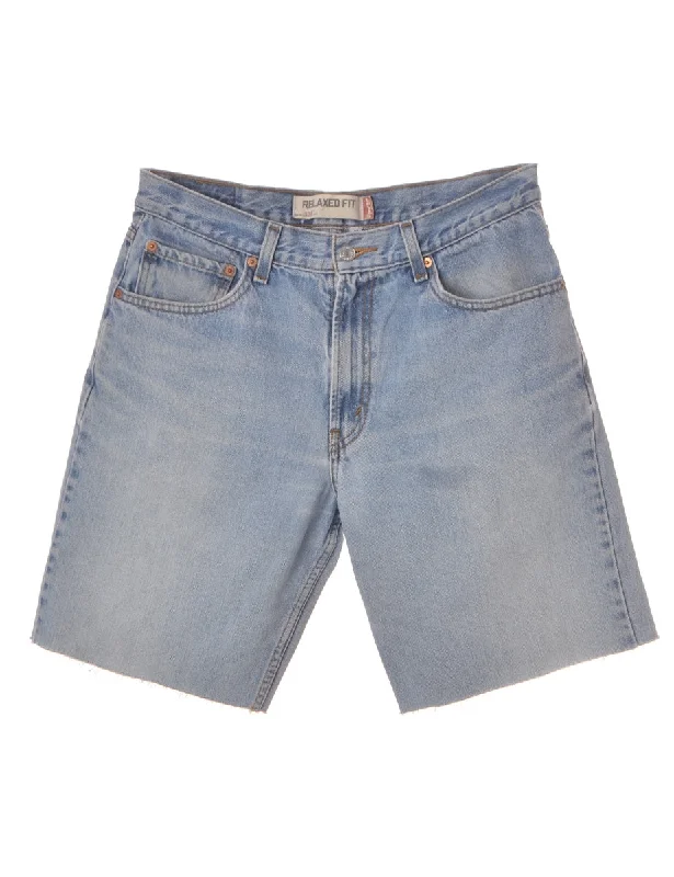 Label Mens Cut Off Denim Shorts