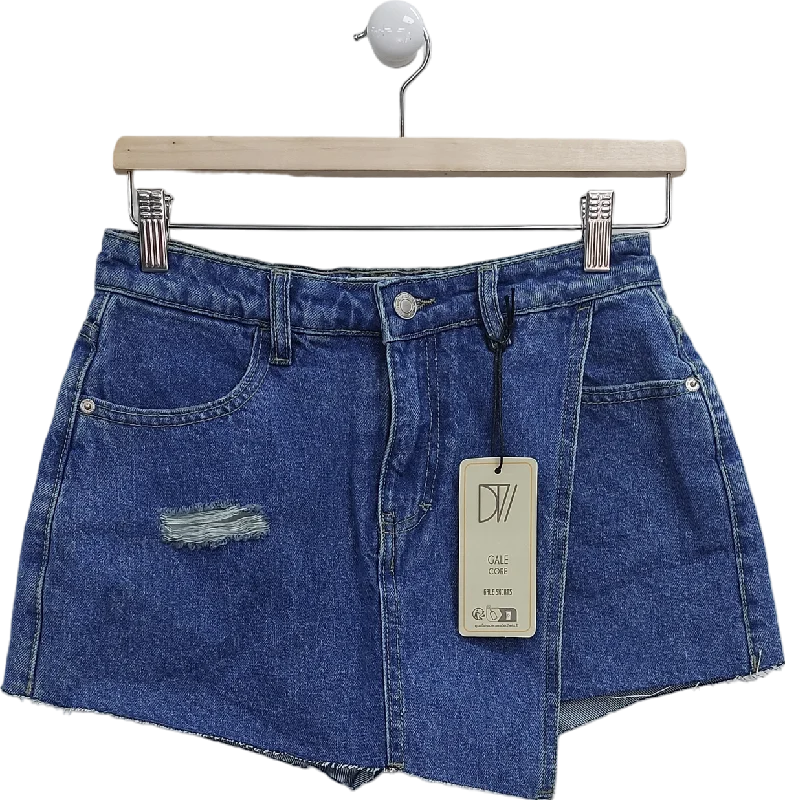 Don't Think Twice Blue Gale Denim Skort UK 8