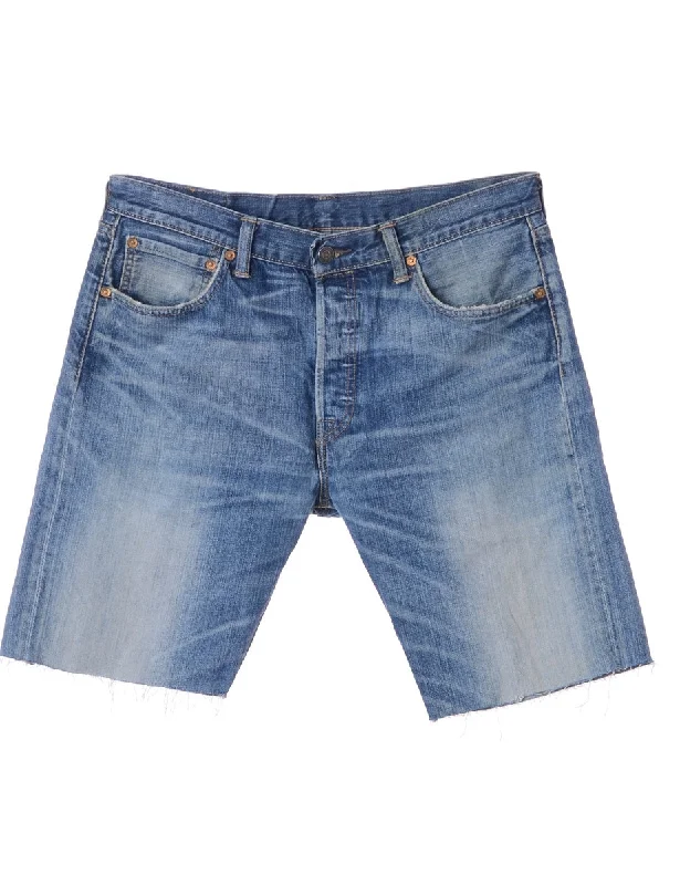 Label Cut Off Denim Shorts