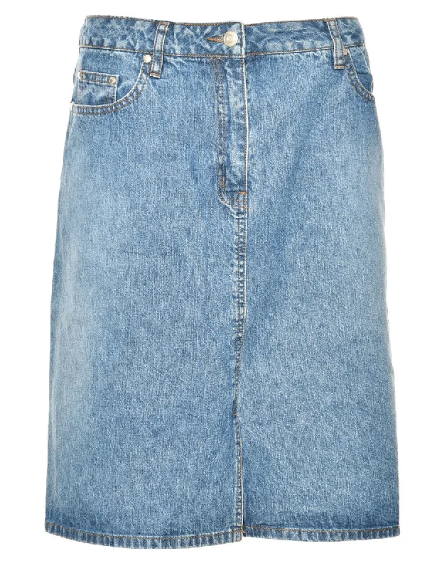 Pencil Shape 1990s Denim Skirt - L