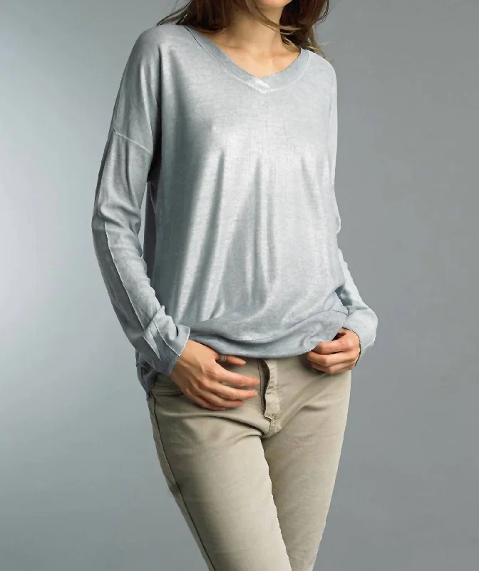 Shimmer And Shine Long Sleeve Tee In Blue Denim