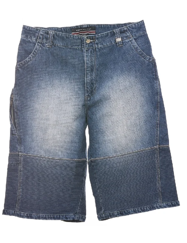 Stone Wash Y2K Denim Shorts - W34 L15