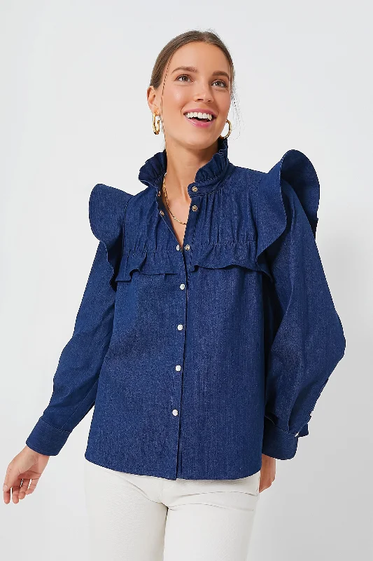 Deep Denim Winnie Blouse