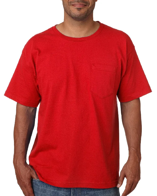 Bayside USA Made Short Sleeve Pocket T-Shirt | Red