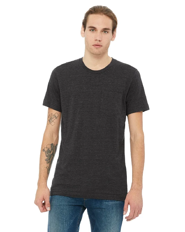 Bella+Canvas Jersey Pocket T-Shirt | Dark Gry Heather