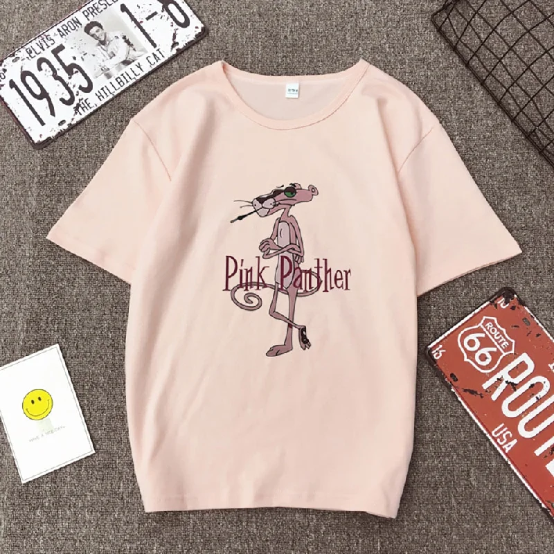 BJYL - Pink Panther Printed Women T-Shirt