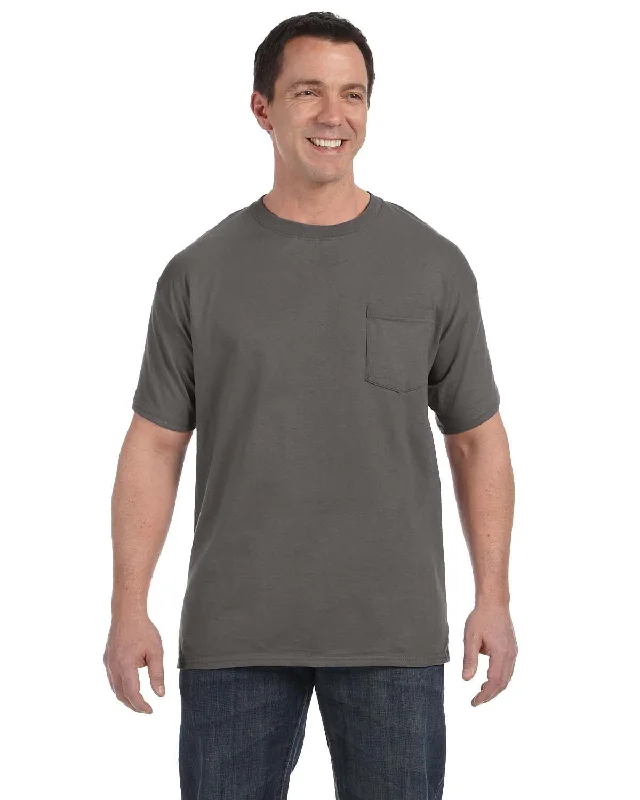 Hanes Authentic-T Pocket T-Shirt | Smoke Gray