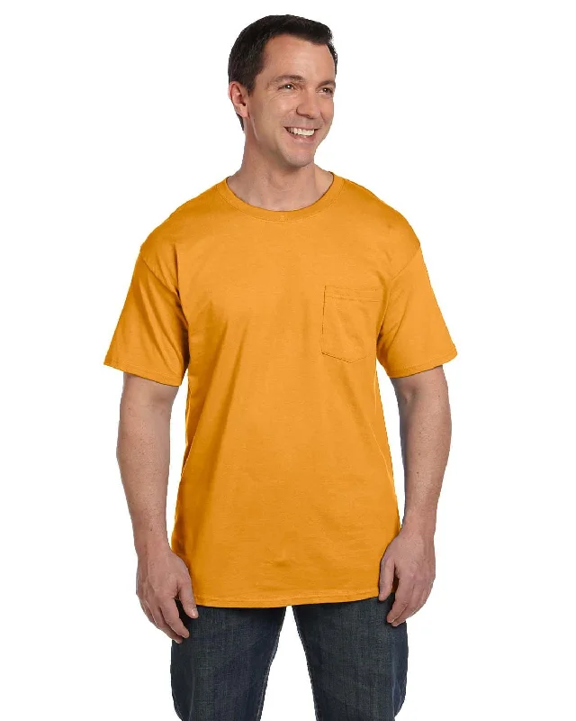 Hanes Beefy-T Pocket T-Shirt | Gold