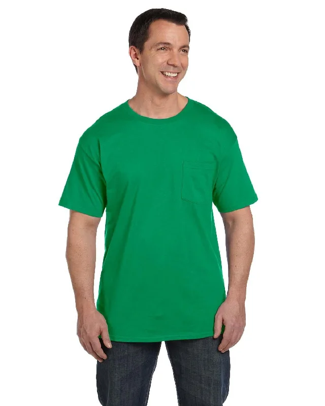 Hanes Beefy-T Pocket T-Shirt | Kelly Green