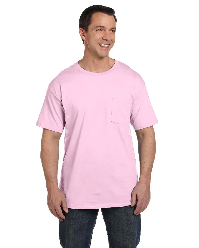 Hanes Beefy-T Pocket T-Shirt | Pale Pink