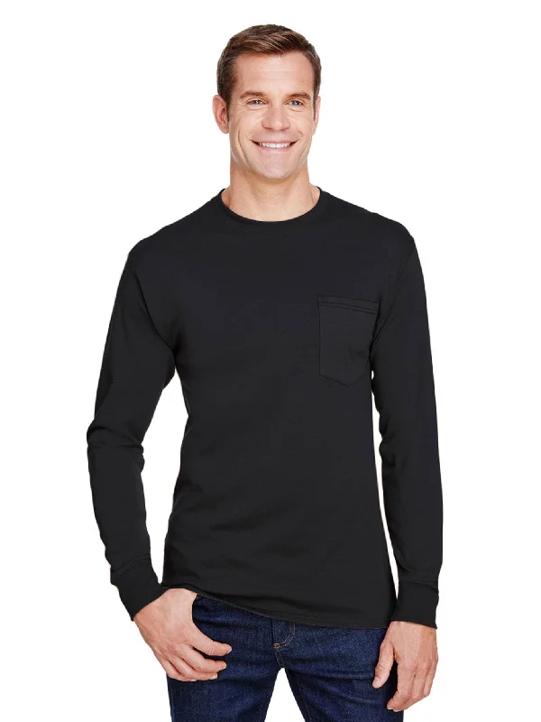 Hanes Workwear Long Sleeve Pocket T-Shirt