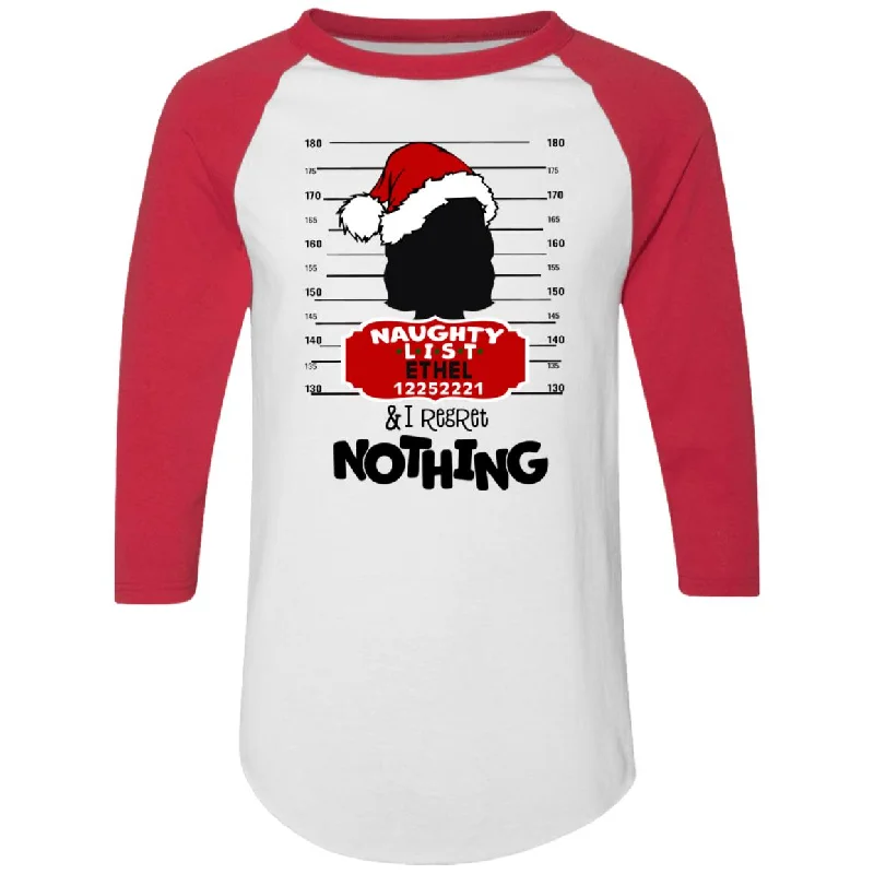 Ladies Personalized Naughty List Mug Shot T-Shirt