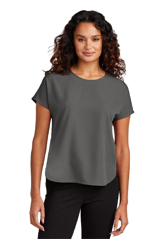 Mercer+Mettle Womens Stretch Crepe Short Sleeve Crewneck - Anchor Grey - COMING SOON