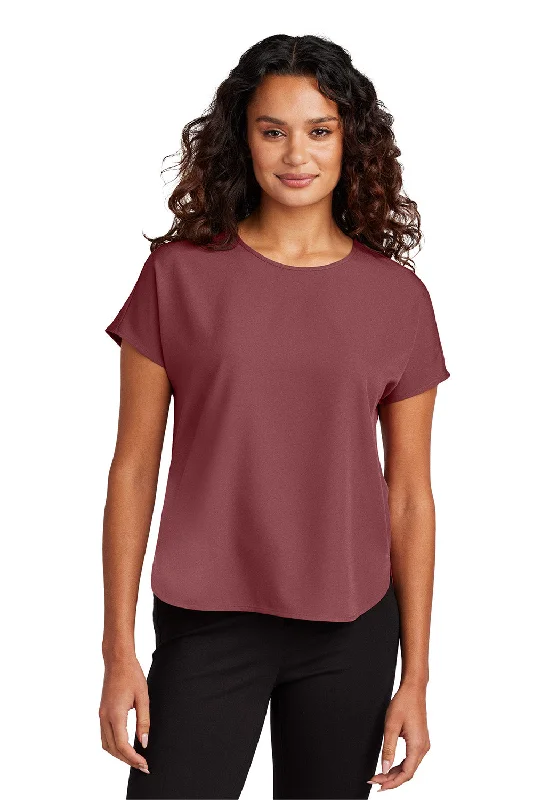 Mercer+Mettle Womens Stretch Crepe Short Sleeve Crewneck - Rosewood - COMING SOON