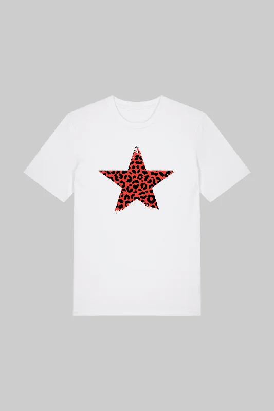 Red Leopard Star T-shirt