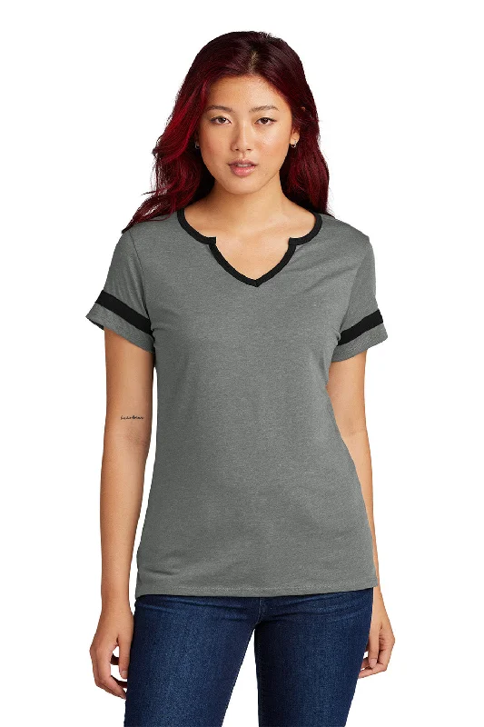 Sport-Tek Womens Halftime Notch Neck Short Sleeve T-Shirt - Heather Vintage Grey/Black - COMING SOON